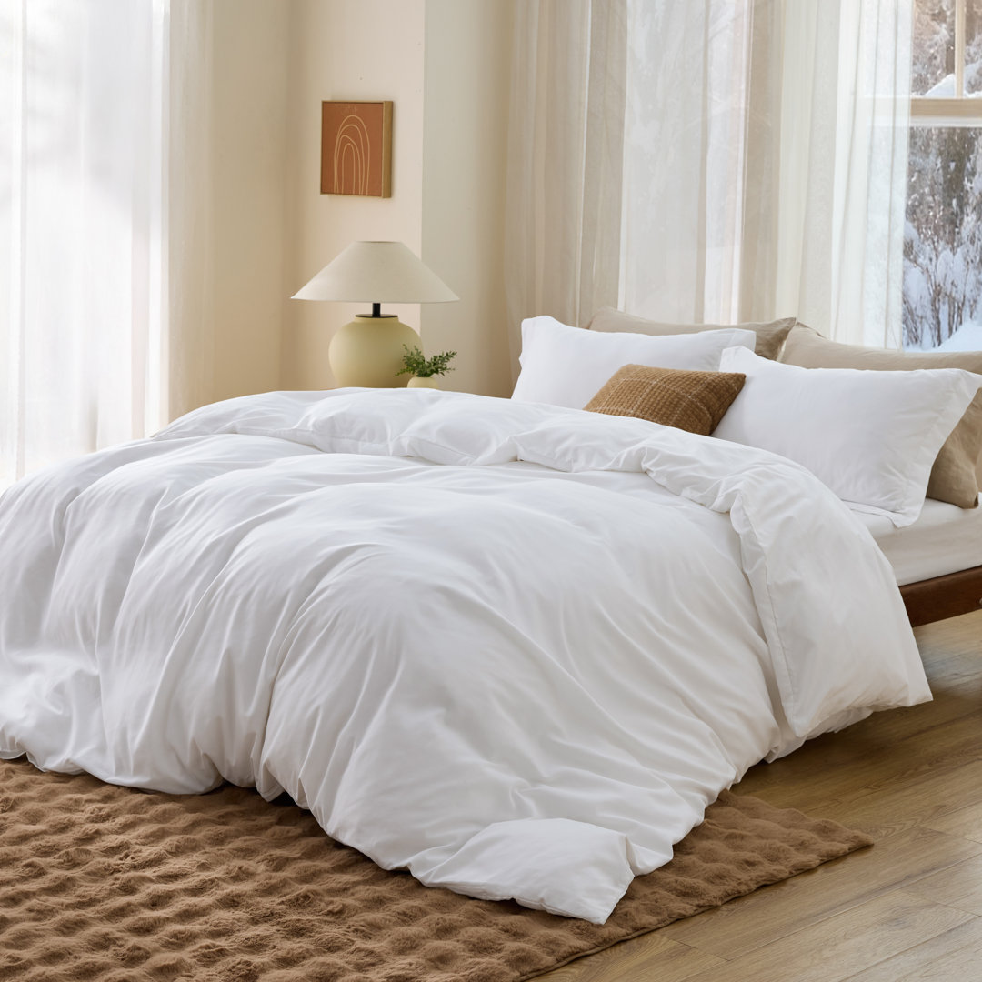 Bedsure Microfiber Duvet Cover - Soft Double Brushed Bedding Set for Kids & Adults（Set of 3）